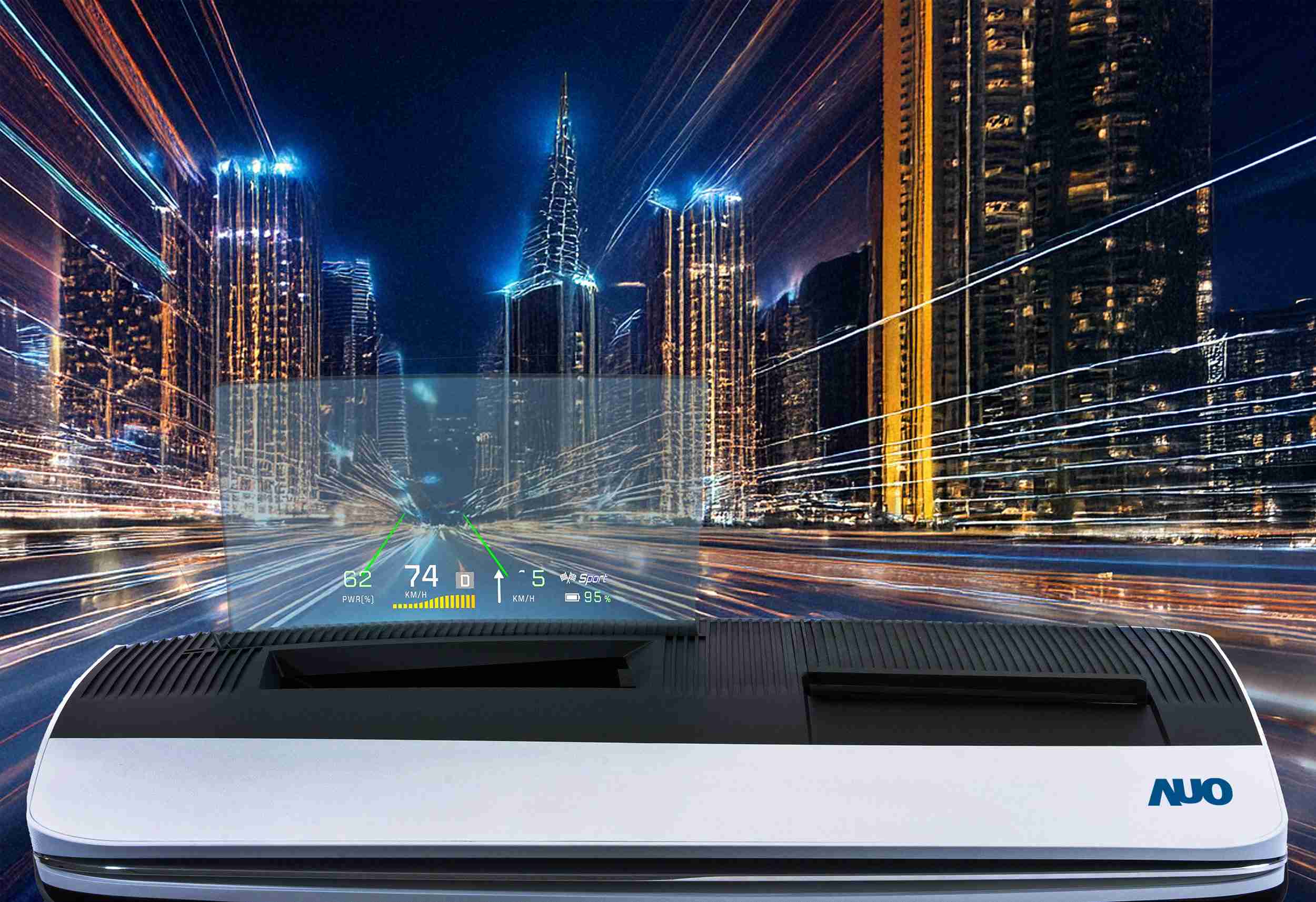 尊龙集团推出13吋Micro LED抬头显示器，，提供高入眼亮度、、、高色彩饱和度的显示质量，，，在阳光下或黑暗中都清晰可见，，并利用Micro LED模块体积小的优势，，，解决车用空间有限的痛点